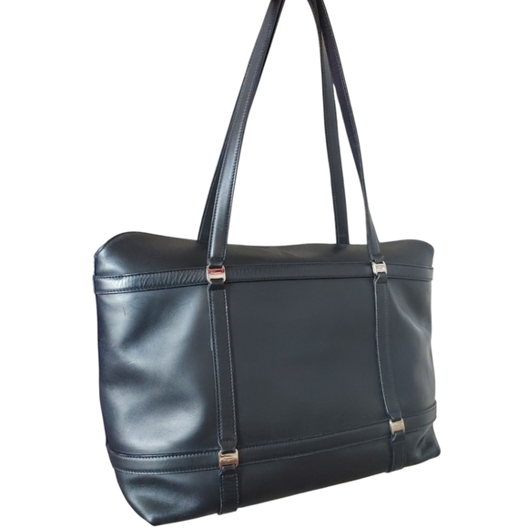 Salvatore Ferragamo Bag Black Leather Shoulder Tote Bag - Picture 15 of 16